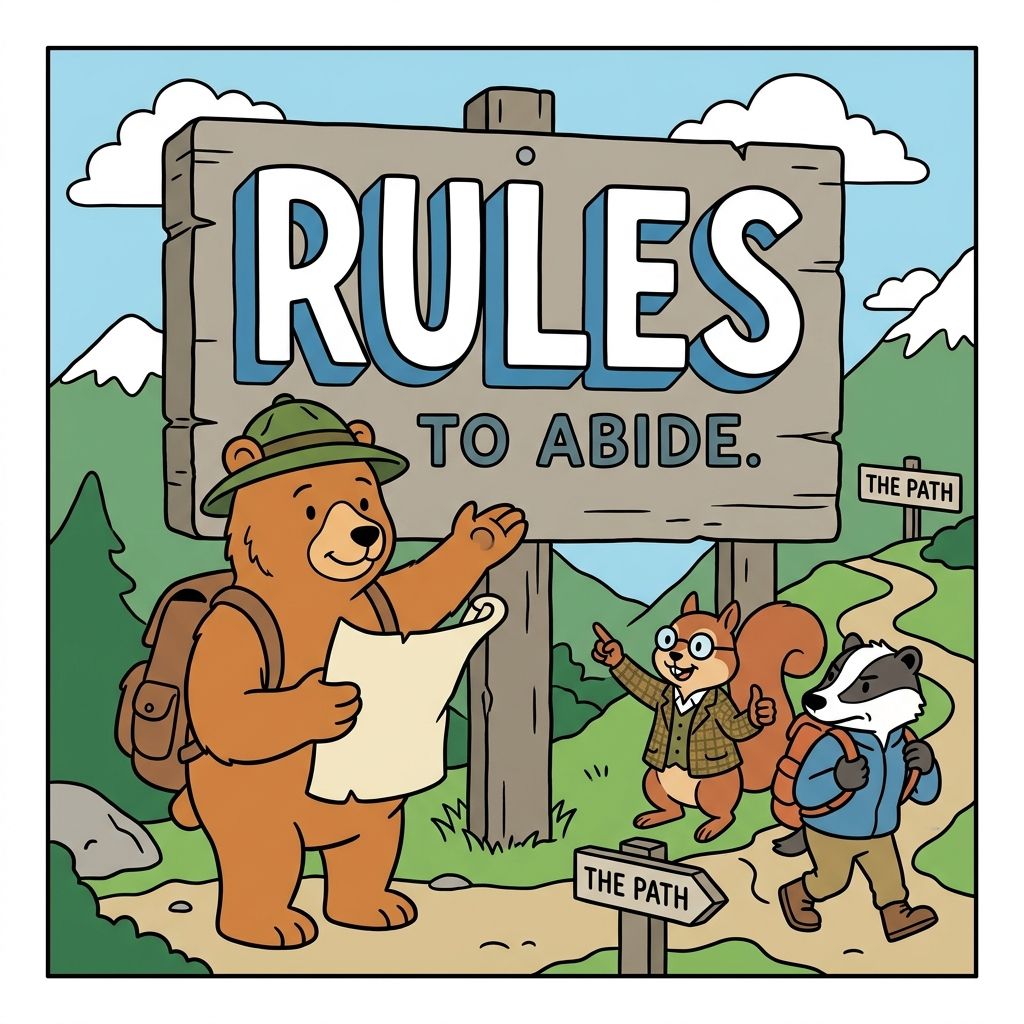 AI mnemonic illustration for the English word "abide"