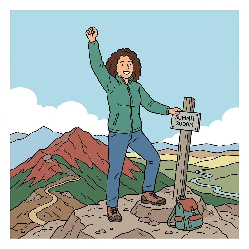 AI mnemonic illustration for the English word "achievement"
