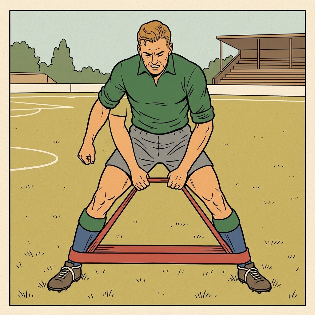AI mnemonic illustration for the English word "adductors"