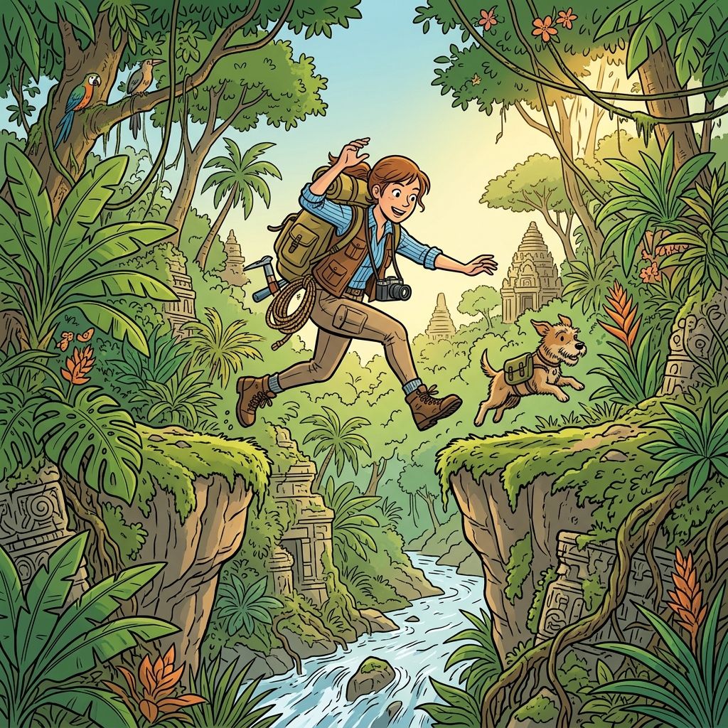 AI mnemonic illustration for the English word "adventure"