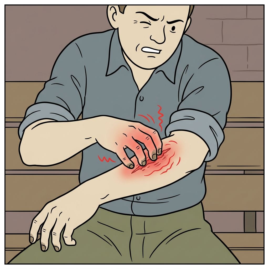 AI mnemonic illustration for the English word "aggrevate"