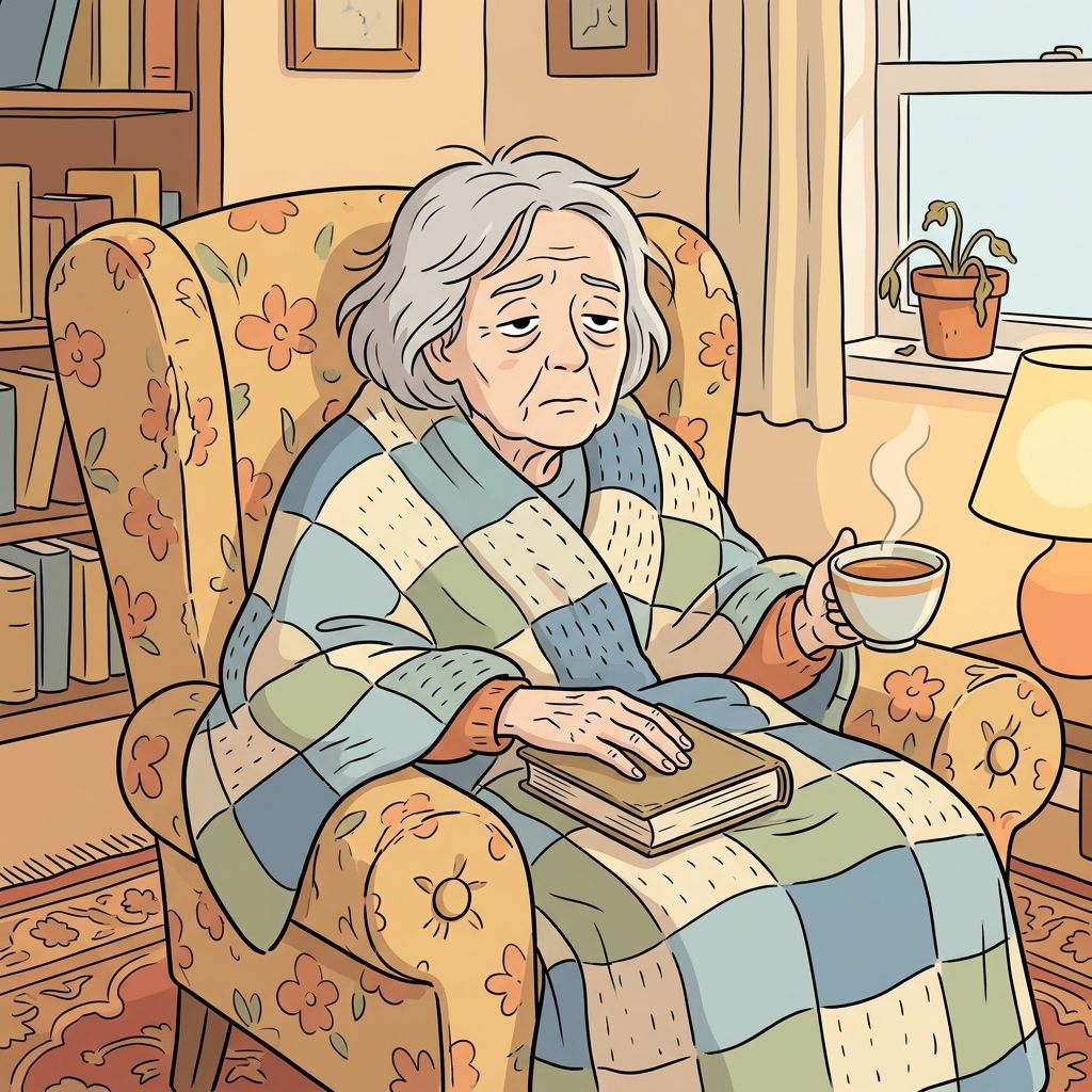 AI mnemonic illustration for the English word "ailing"