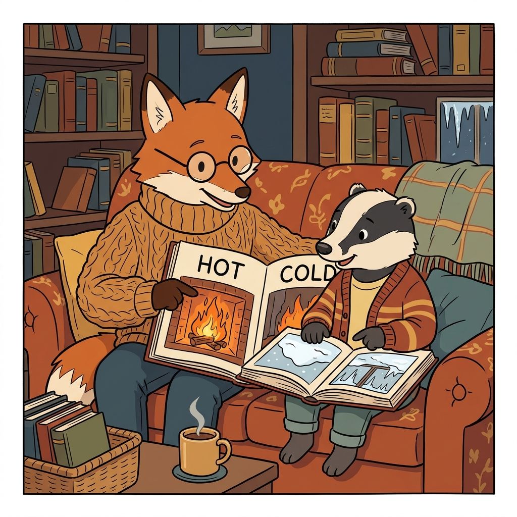AI mnemonic illustration for the English word "antonym"