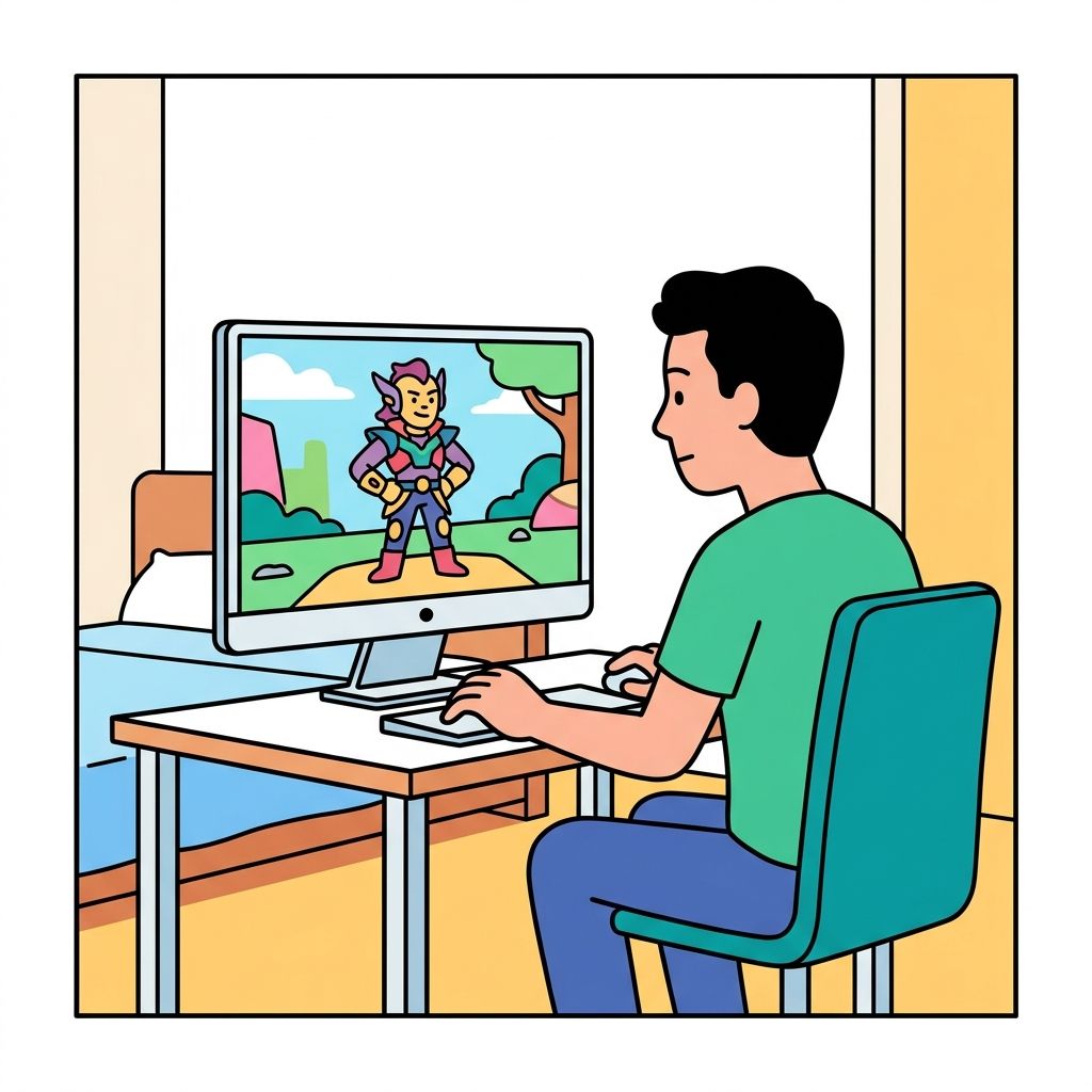 AI mnemonic illustration for the English word "avatar"