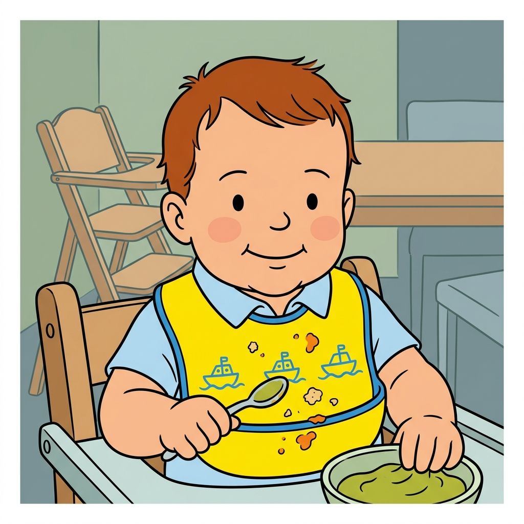 AI mnemonic illustration for the English word "bib"
