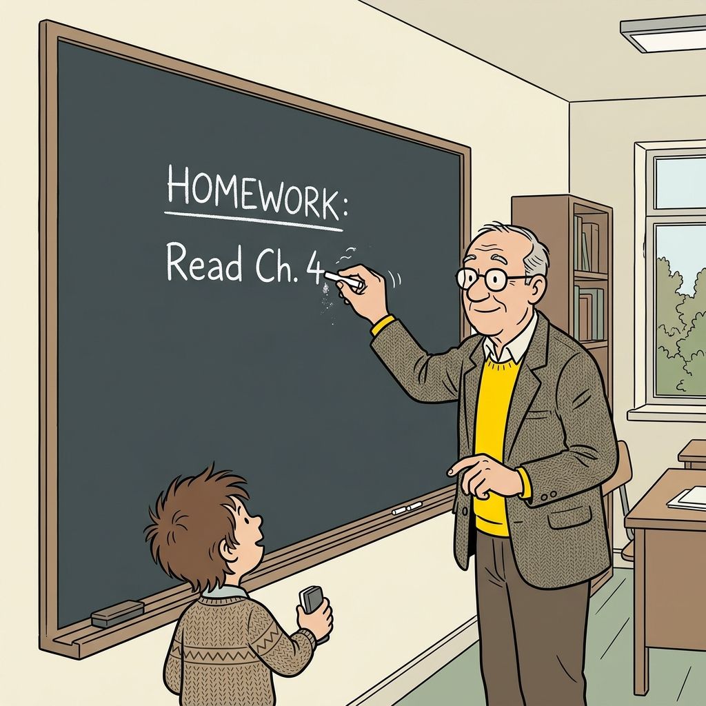 AI mnemonic illustration for the English word "blackboard"