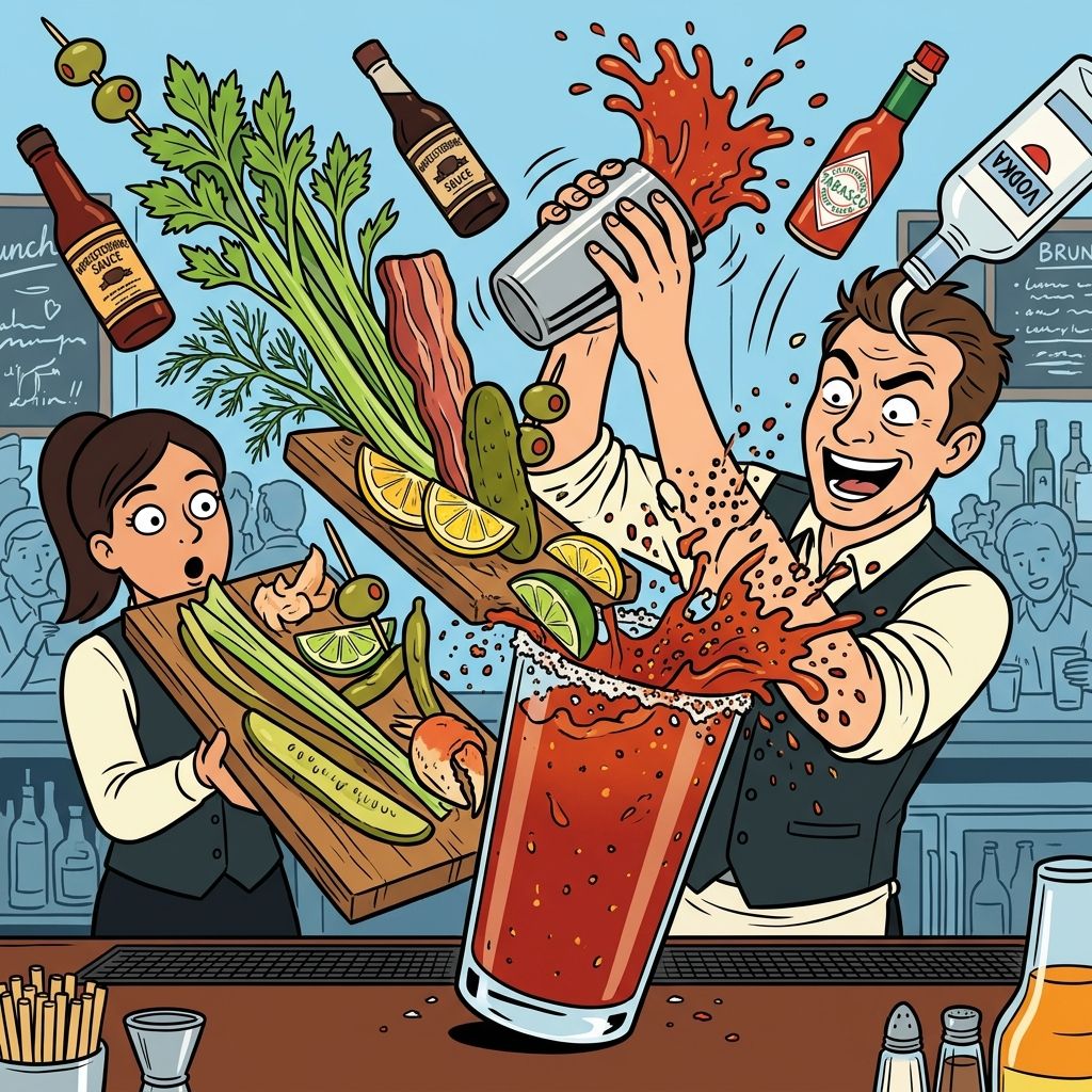 AI mnemonic illustration for the English word "Bloody Mary"