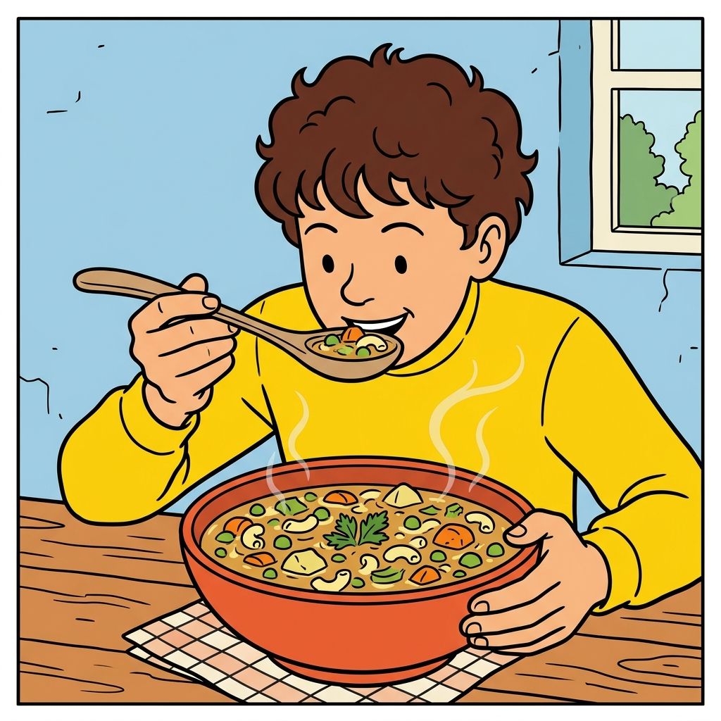 AI mnemonic illustration for the English word "bowl"
