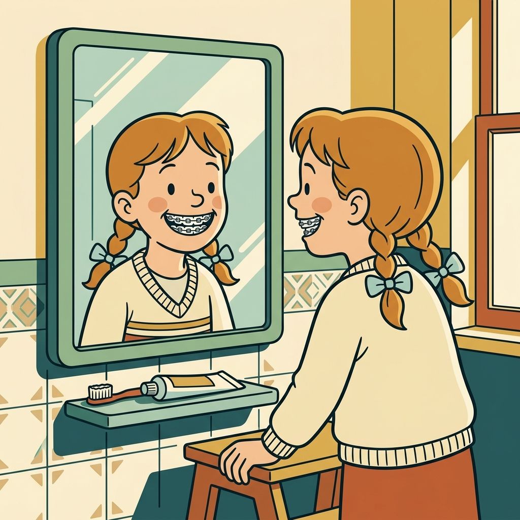 AI mnemonic illustration for the English word "braces"