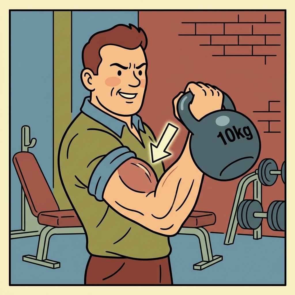 AI mnemonic illustration for the English word "brachioradialis"
