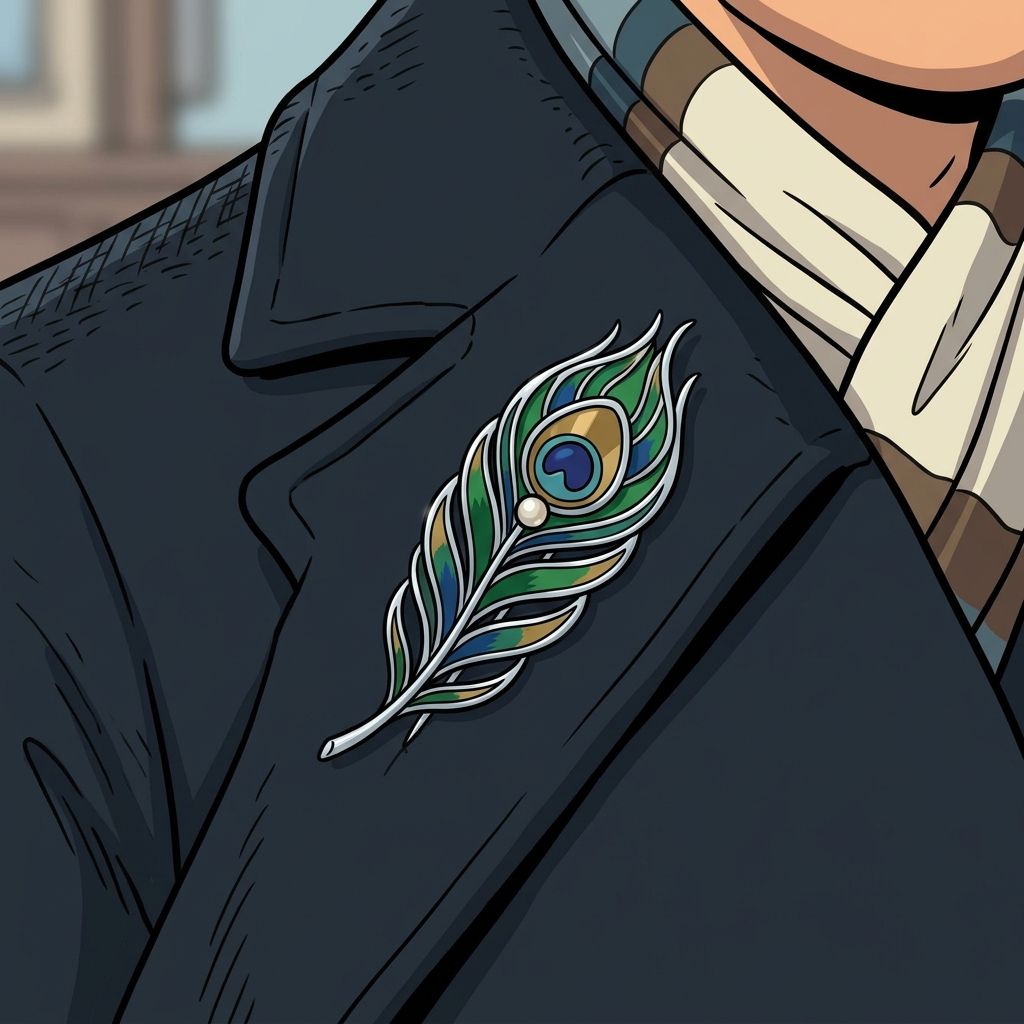 AI mnemonic illustration for the English word "brooch"