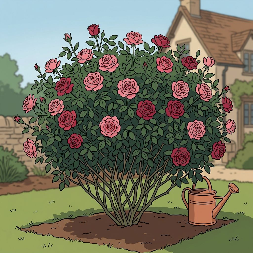 AI mnemonic illustration for the English word "bush"