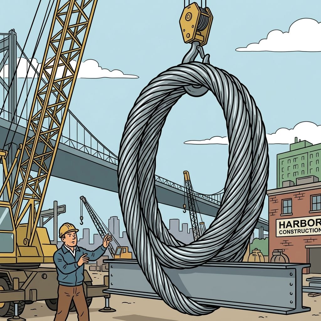 AI mnemonic illustration for the English word "cable"