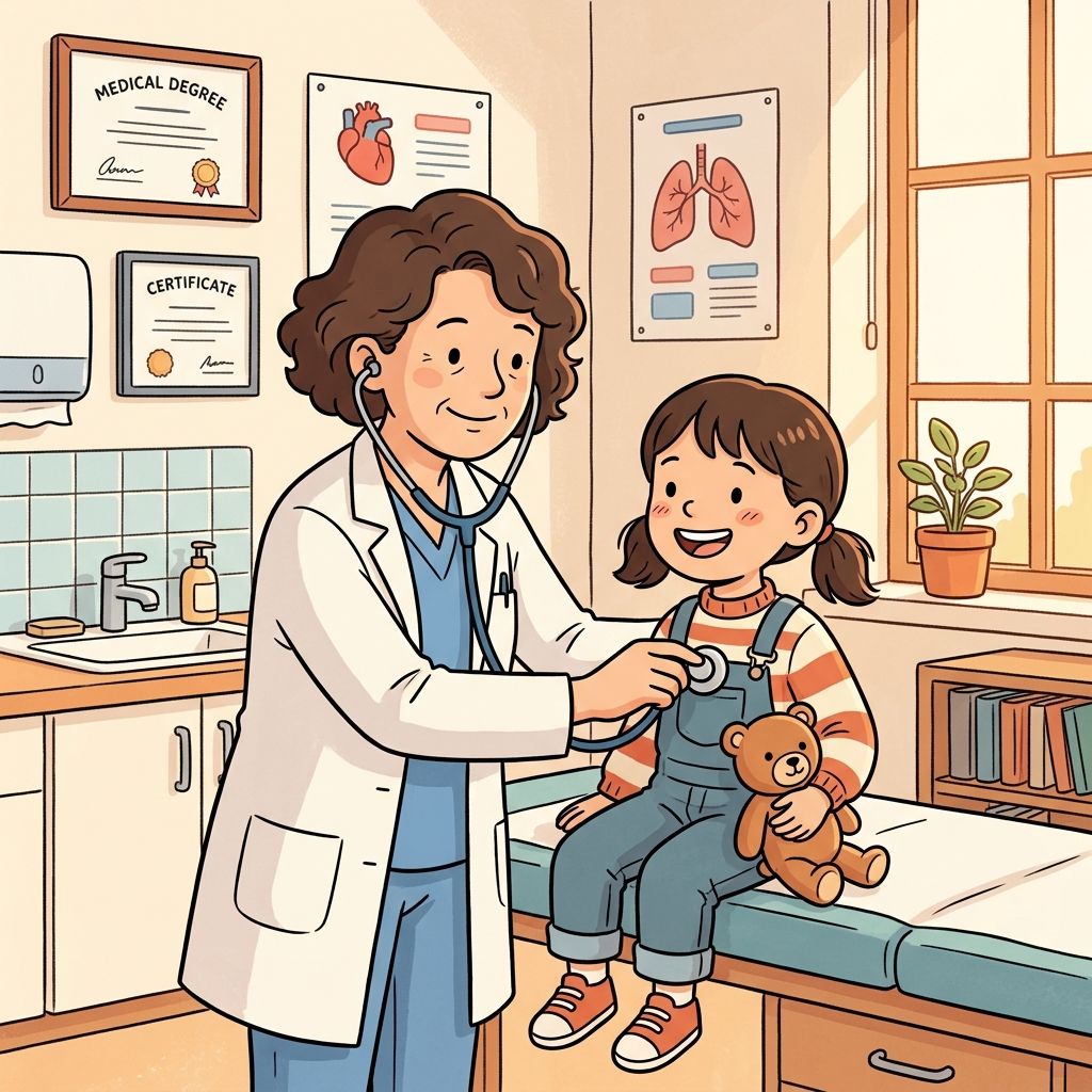 AI mnemonic illustration for the English word "checkups"