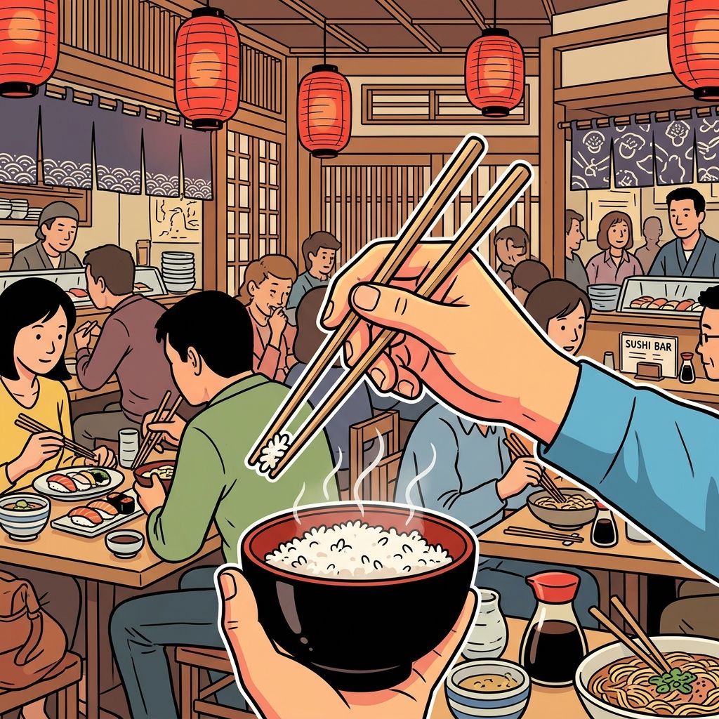 AI mnemonic illustration for the English word "chopsticks"