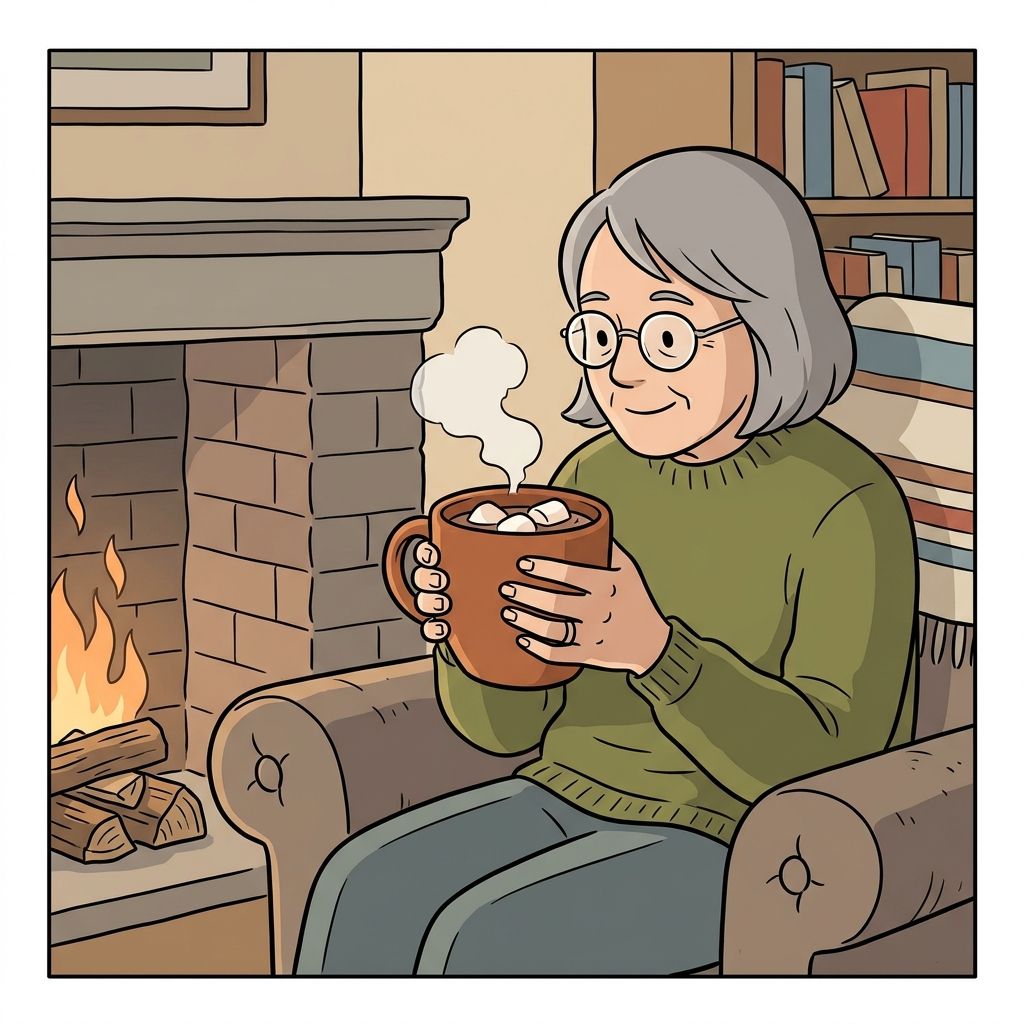 AI mnemonic illustration for the English word "cocoa"