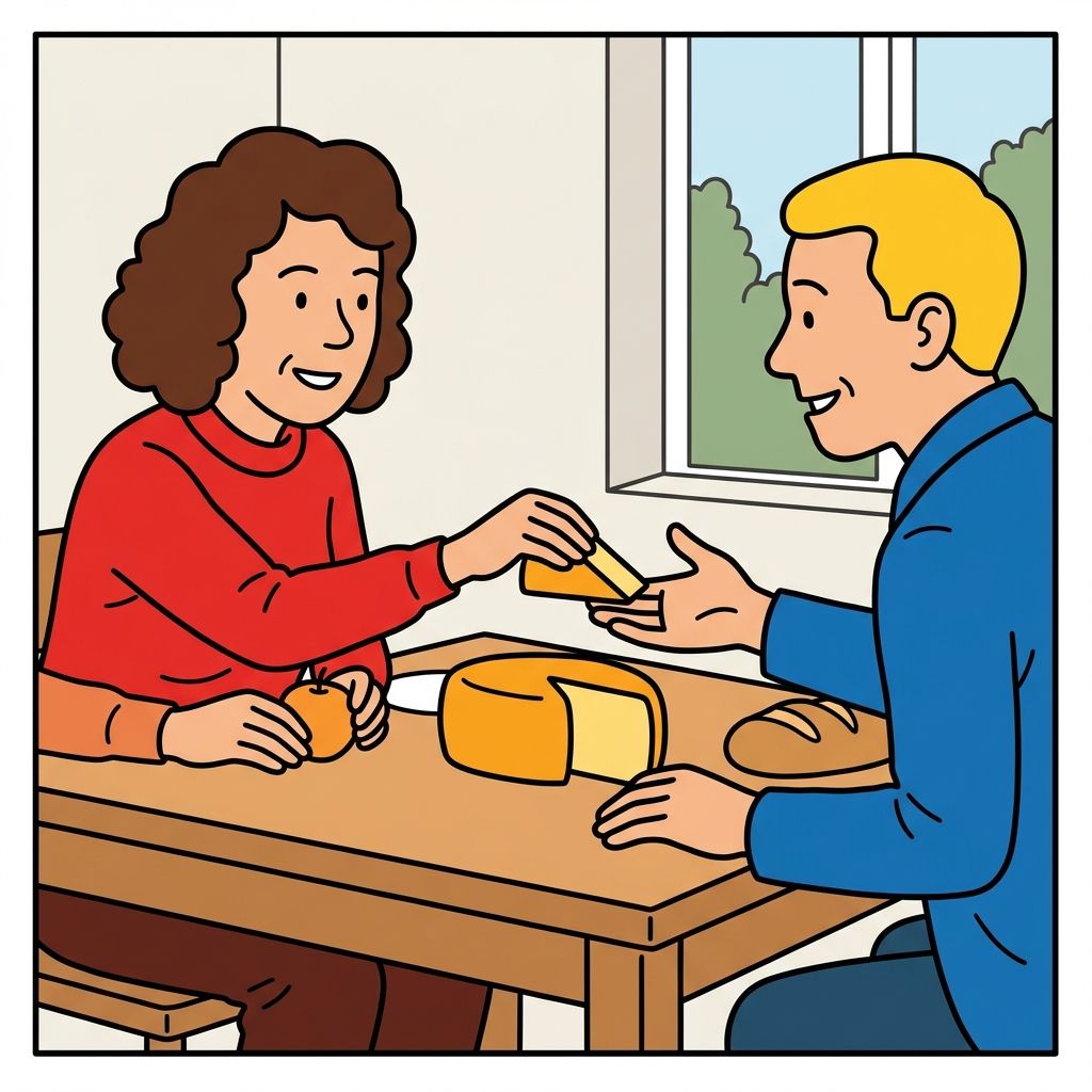 AI mnemonic illustration for the English word "compromise"