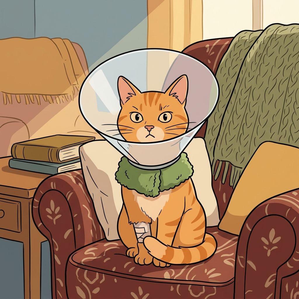 AI mnemonic illustration for the English word "cone collar"