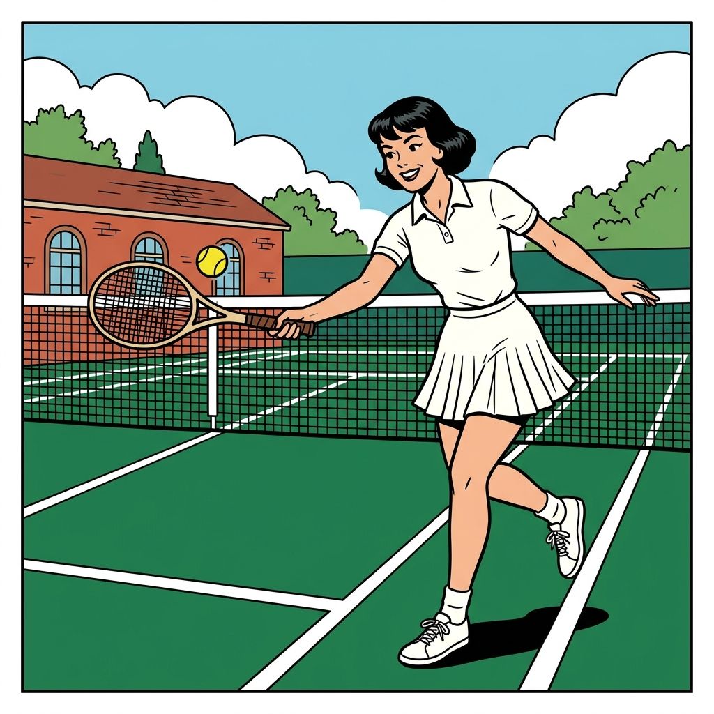 AI mnemonic illustration for the English word "court"