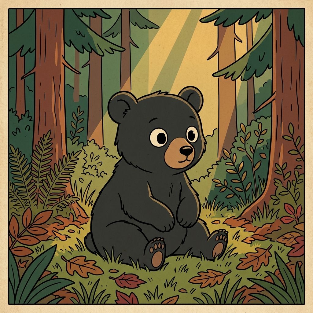 AI mnemonic illustration for the English word "cub"