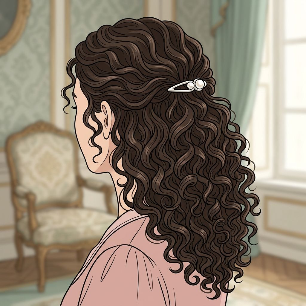 AI mnemonic illustration for the English word "curls"