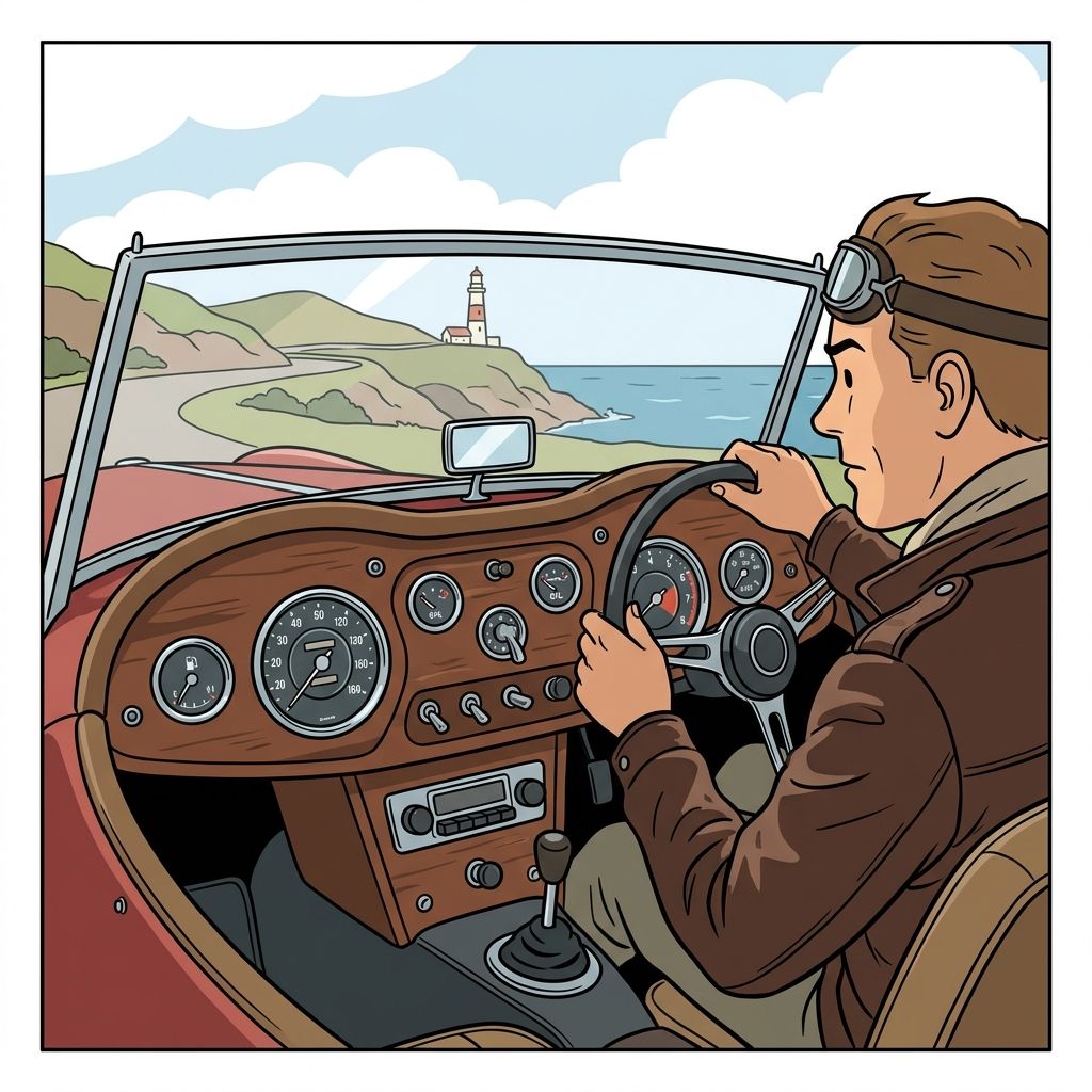 AI mnemonic illustration for the English word "dashboard"