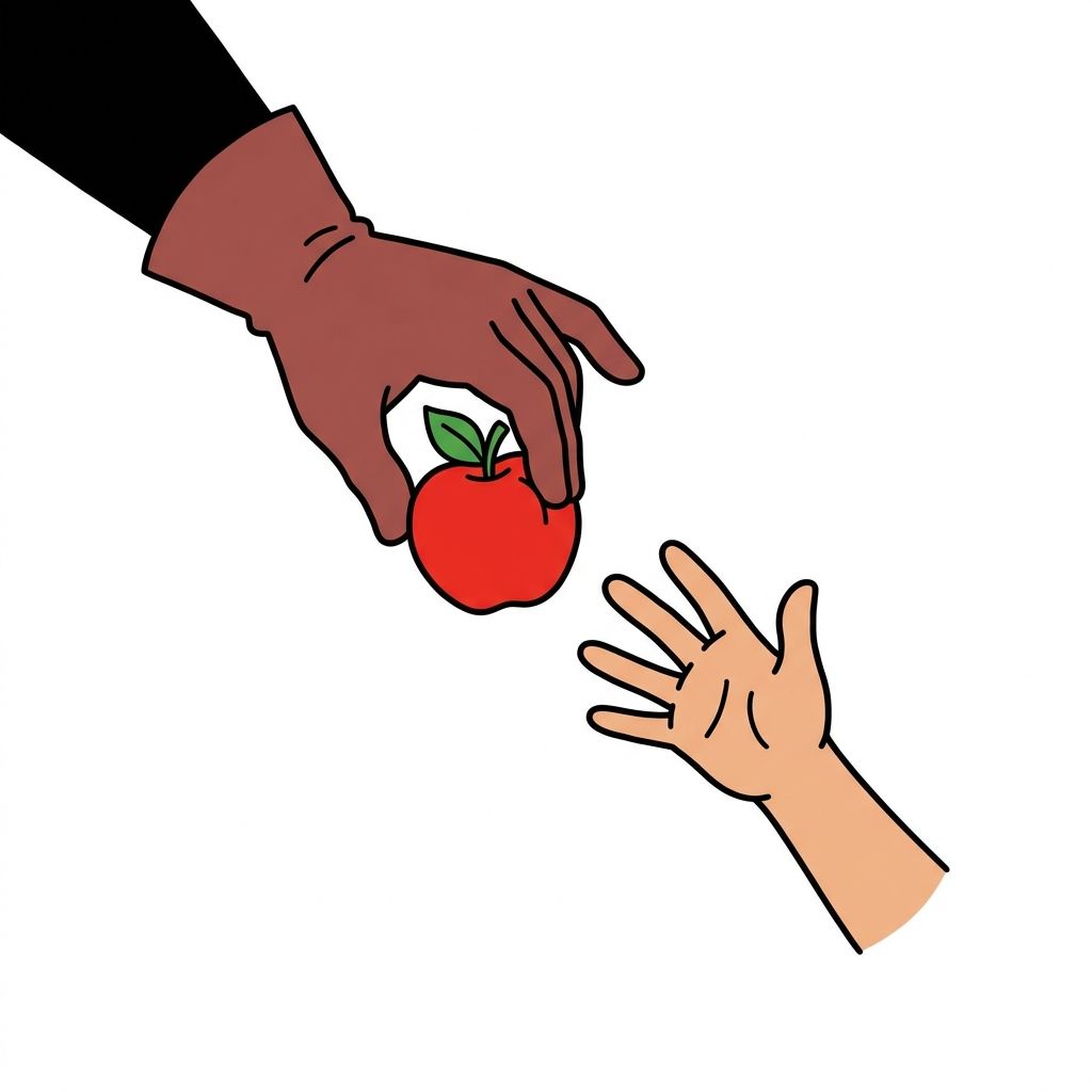 AI mnemonic illustration for the English word "deprive of"