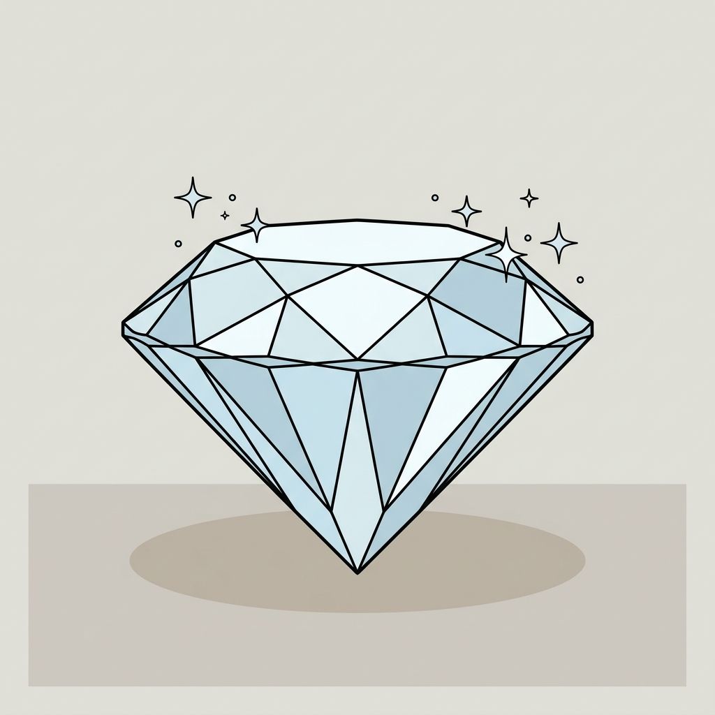 AI mnemonic illustration for the English word "diamond"