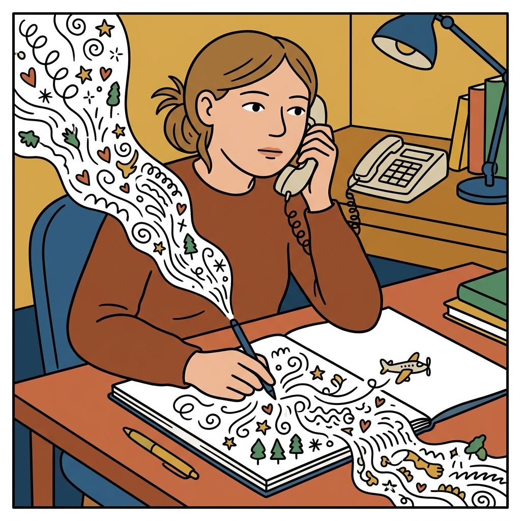 AI mnemonic illustration for the English word "doodle"