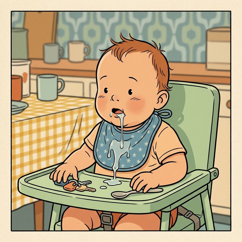 AI mnemonic illustration for the English word "drool"