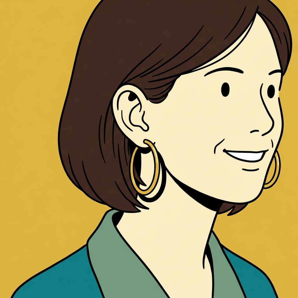 AI mnemonic illustration for the English word "earrings"