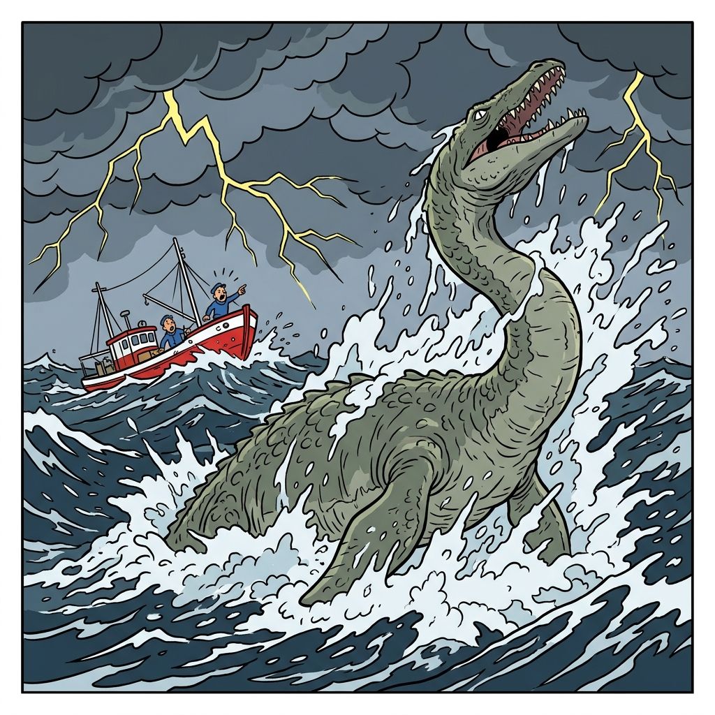 AI mnemonic illustration for the English word "emerge"