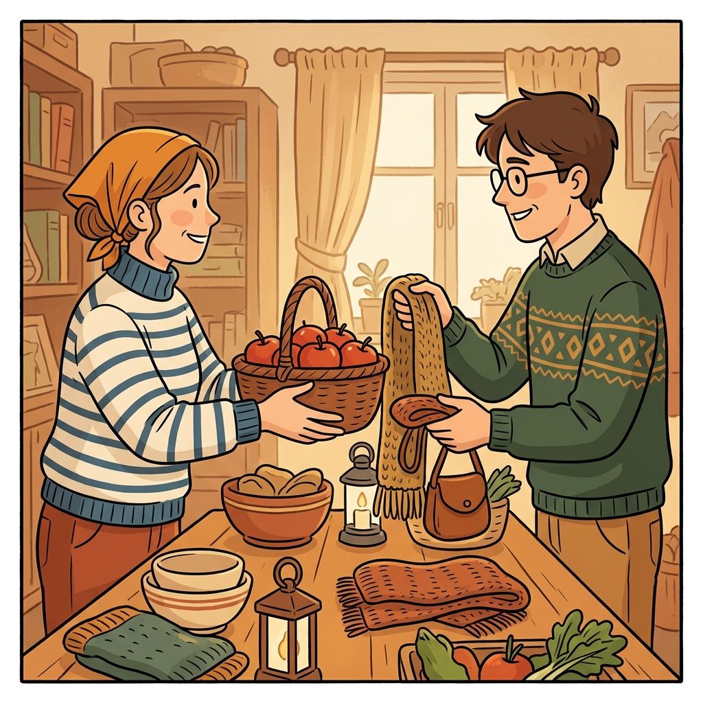 AI mnemonic illustration for the English word "exchange"