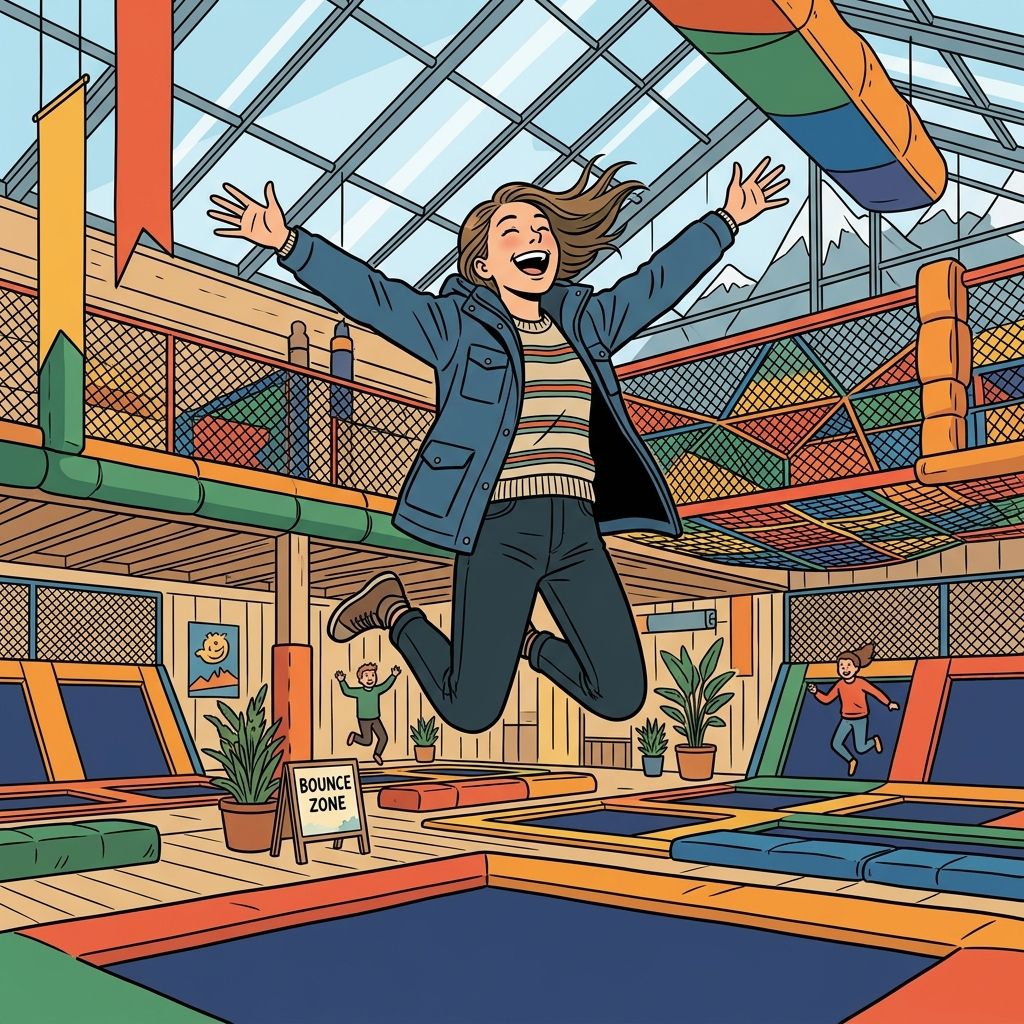 AI mnemonic illustration for the English word "exhilarated"