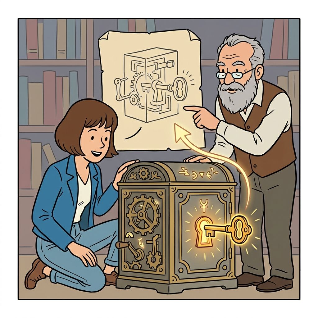 AI mnemonic illustration for the English word "explain"