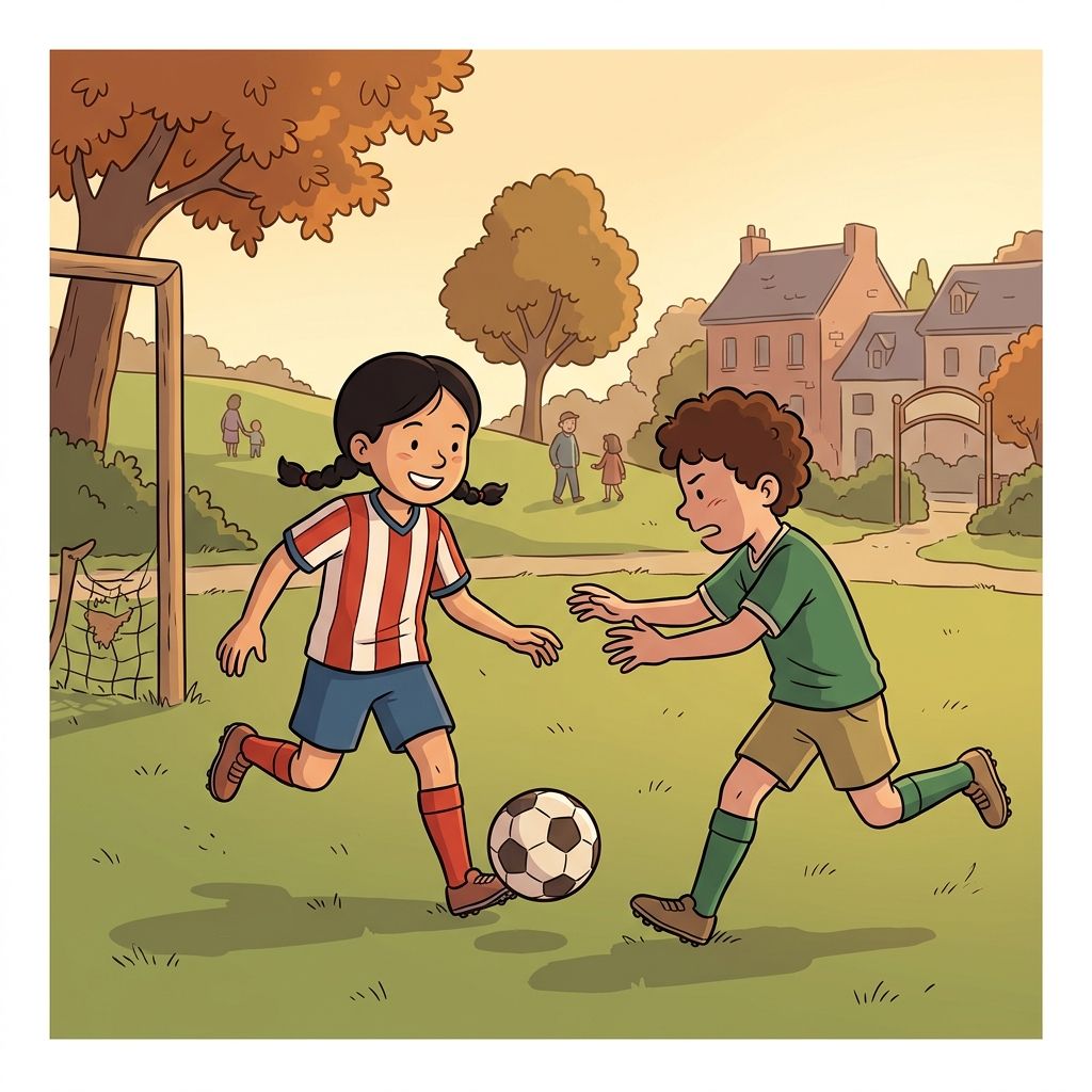 AI mnemonic illustration for the English word "football"