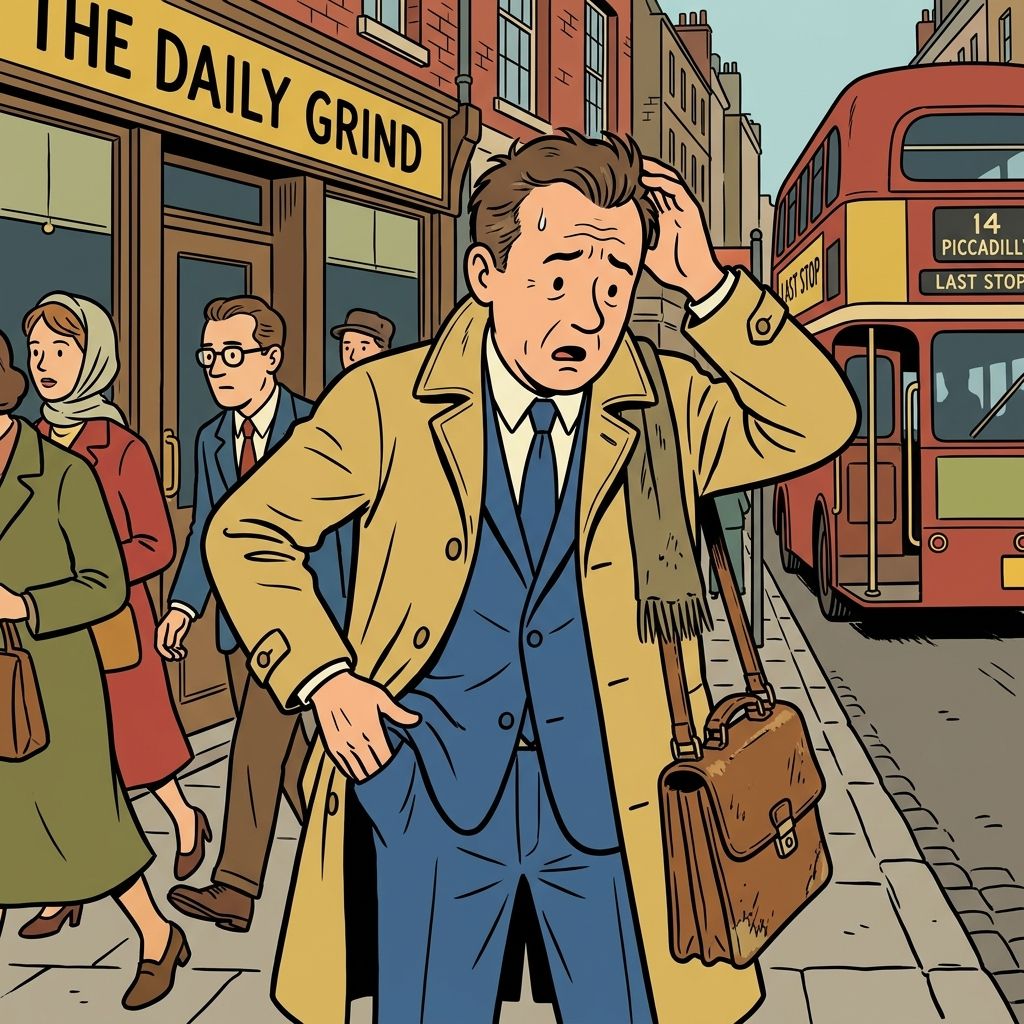 AI mnemonic illustration for the English word "forgot"