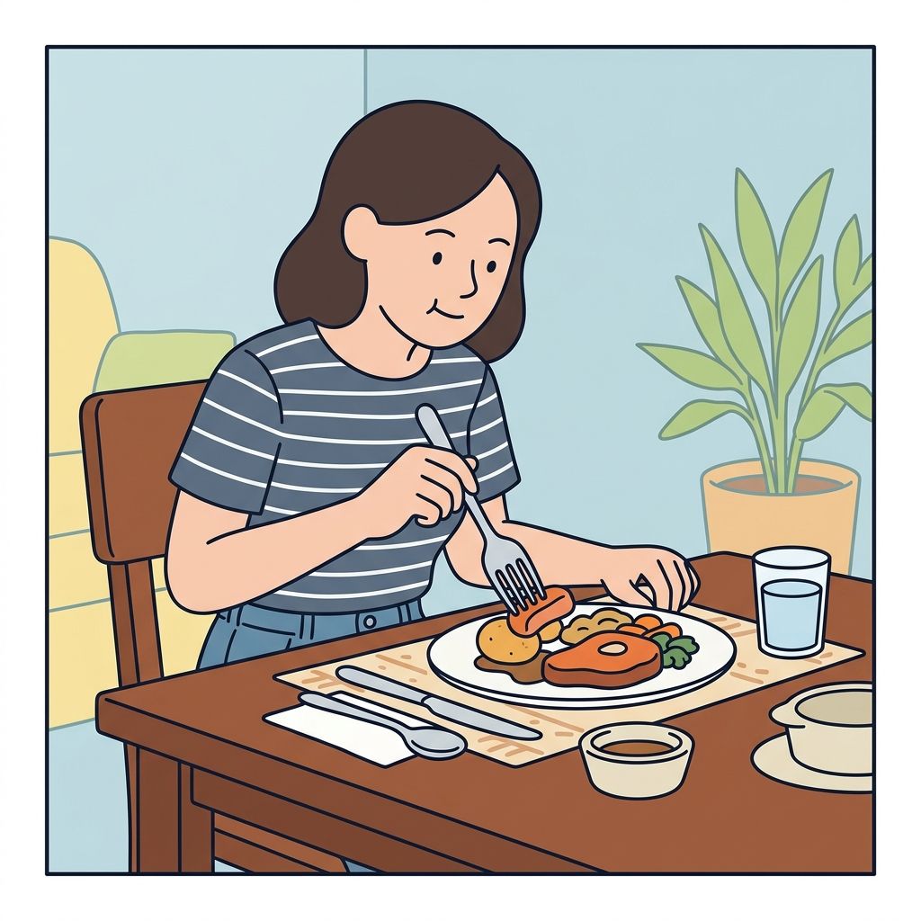 AI mnemonic illustration for the English word "fork"