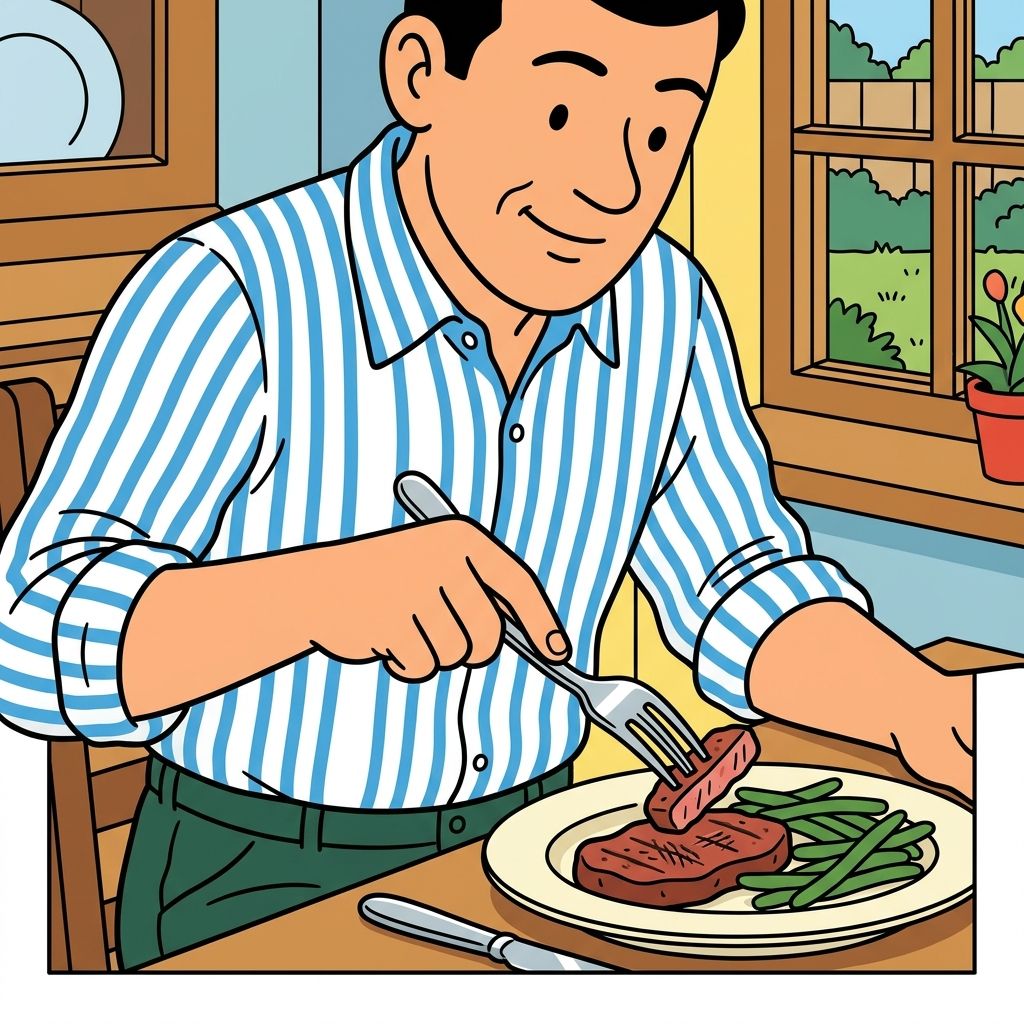 AI mnemonic illustration for the English word "fork"