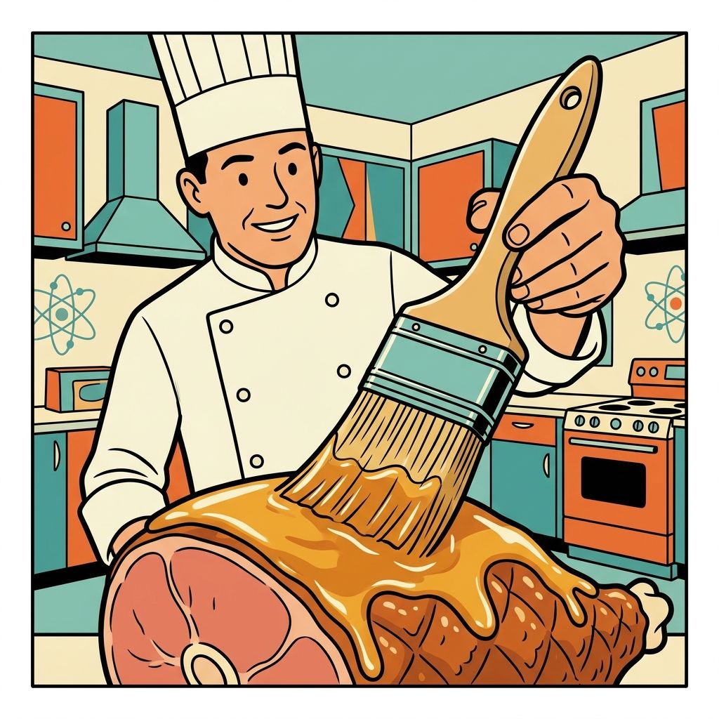 AI mnemonic illustration for the English word "glaze"