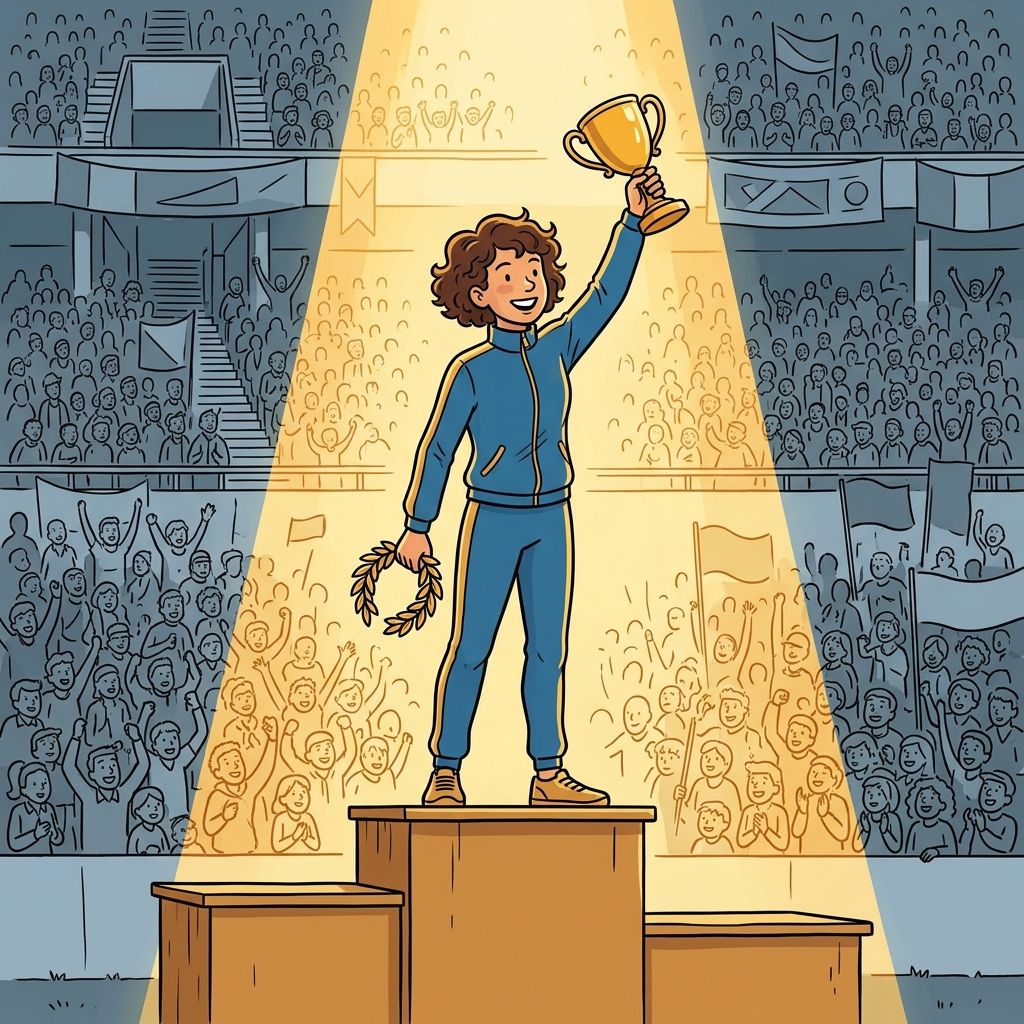 AI mnemonic illustration for the English word "glory"