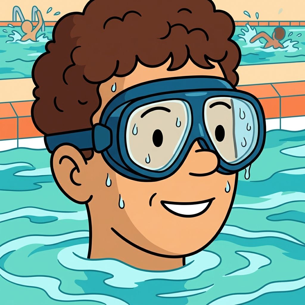 AI mnemonic illustration for the English word "goggles"