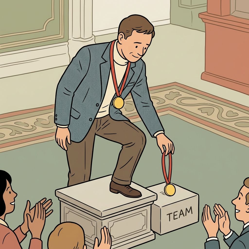 AI mnemonic illustration for the English word "humility"