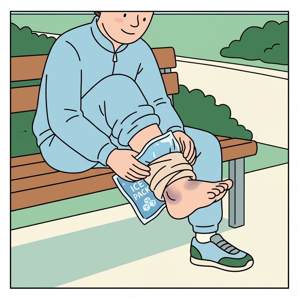 AI mnemonic illustration for the English word "ice pack"