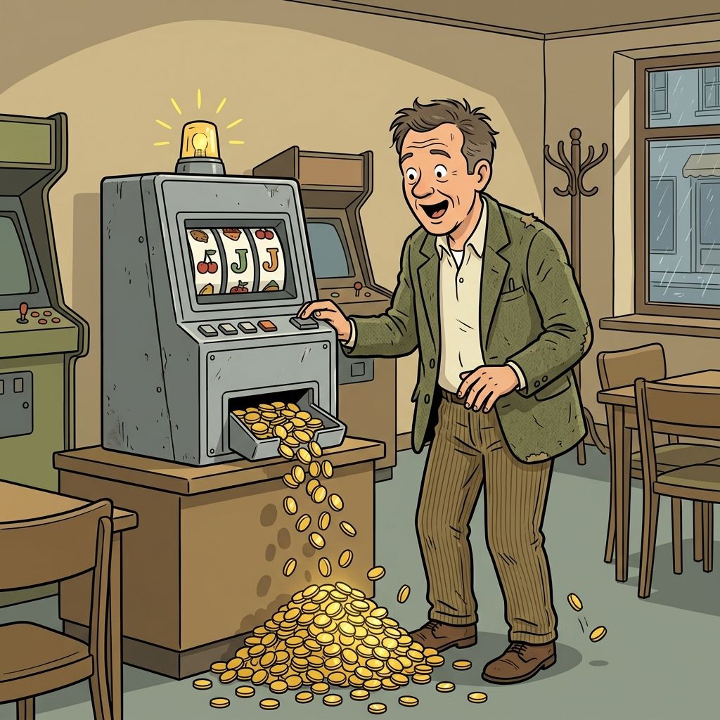AI mnemonic illustration for the English word "jackpot"