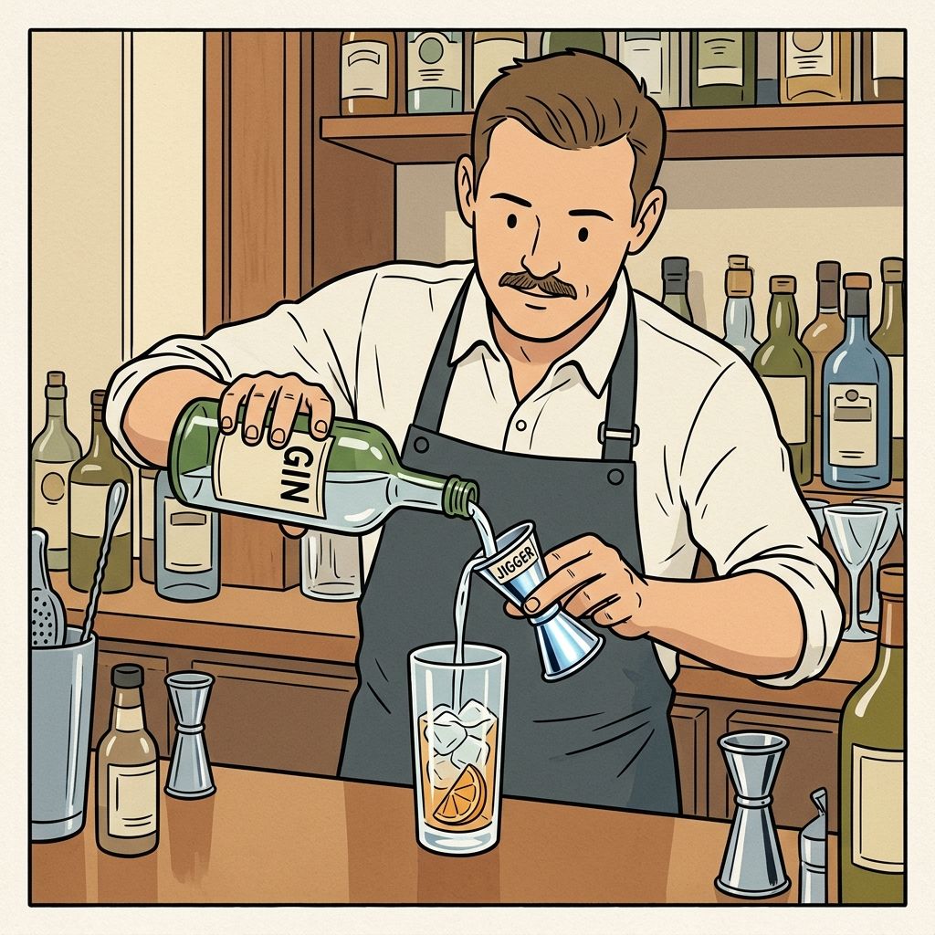 AI mnemonic illustration for the English word "jigger"