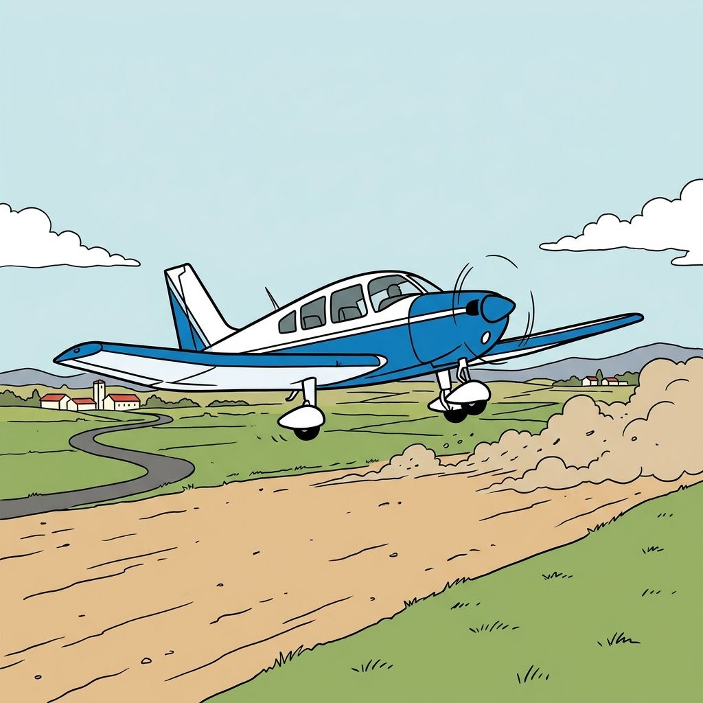 AI mnemonic illustration for the English word "land"