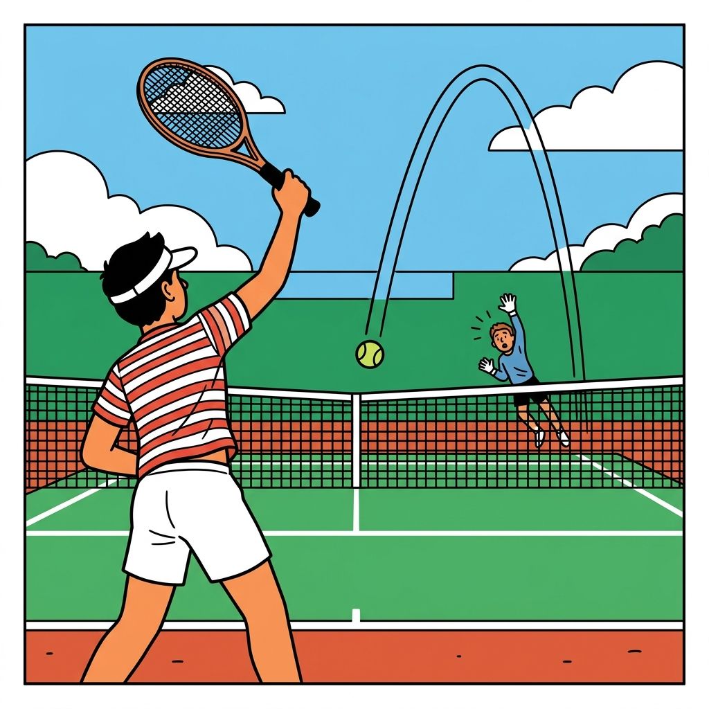 AI mnemonic illustration for the English word "lob"