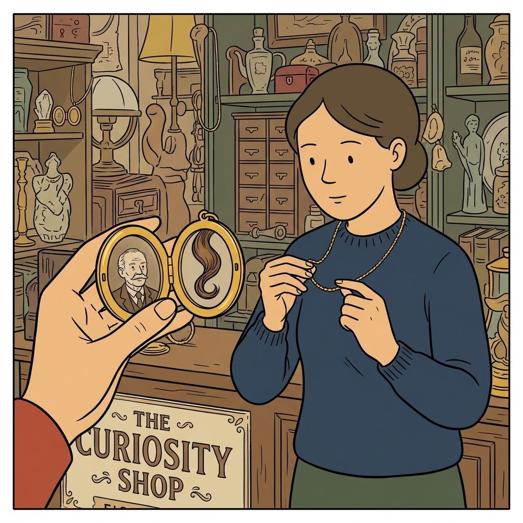 AI mnemonic illustration for the English word "locket"