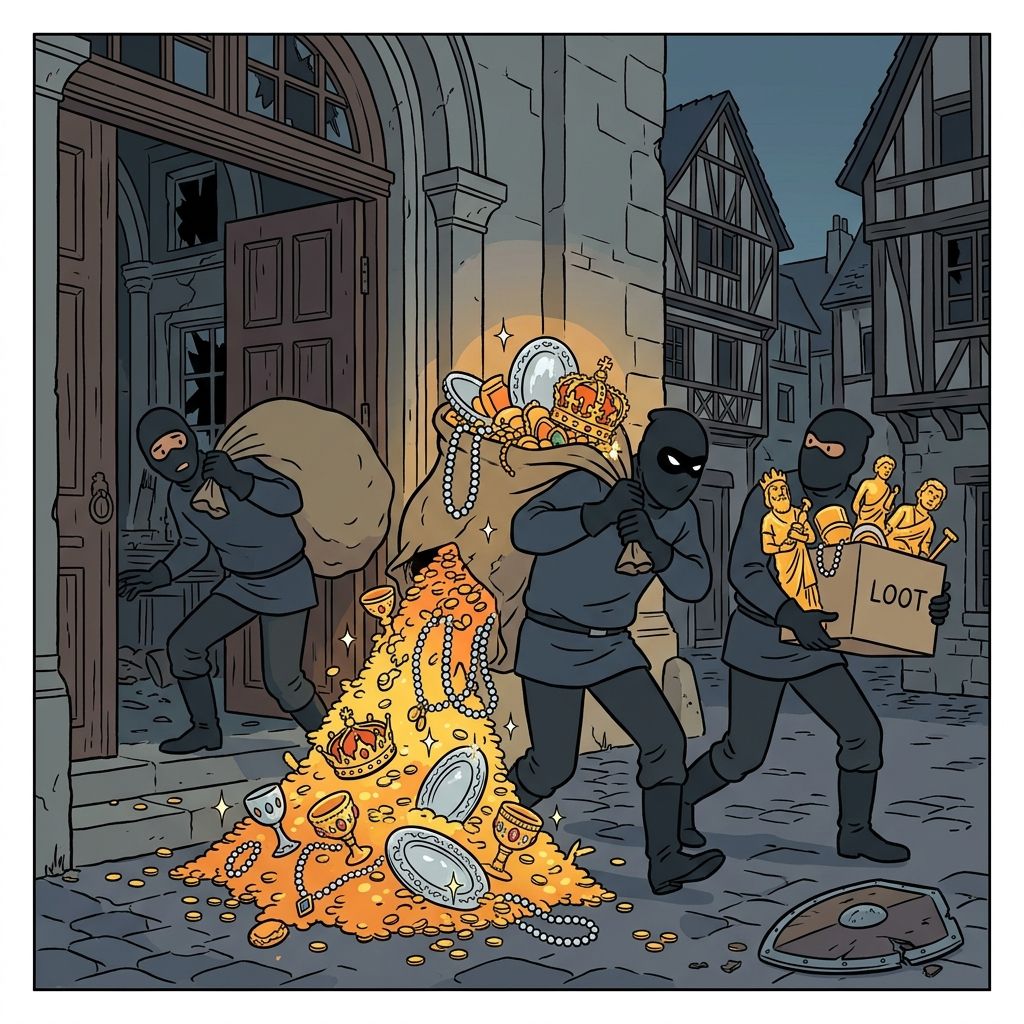 AI mnemonic illustration for the English word "loot"